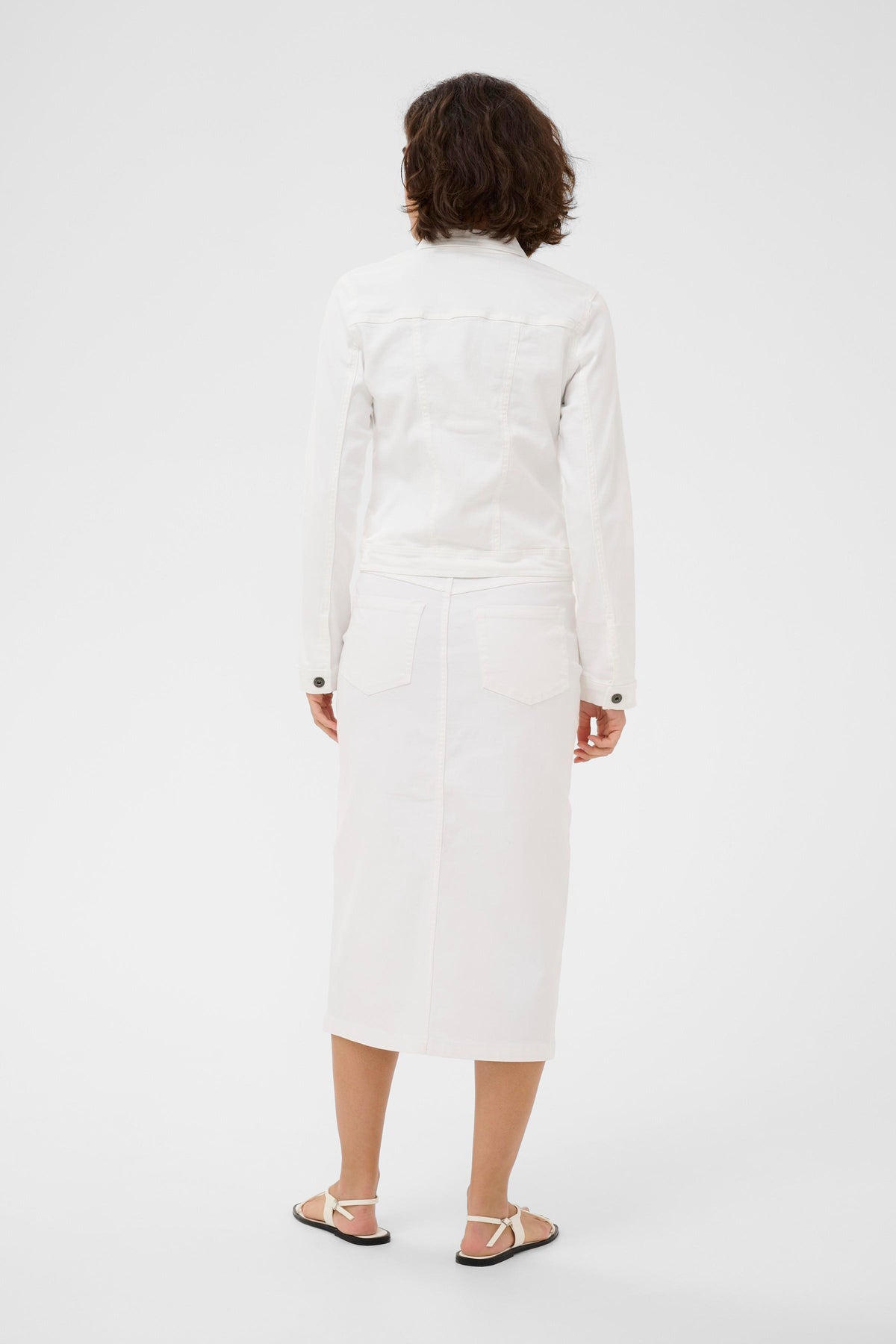 Kaffe Kazelina Chalk Denim Stretch Jacket