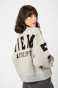 Kaffe Kalise Grey Melange Logo Relaxed Fit Sweatshirt, 10510868