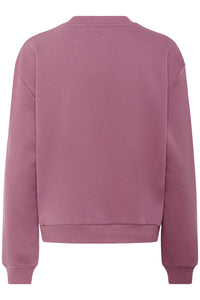 Kaffe Kaprecious Tulipwood Rose Velvet Logo Sweatshirt