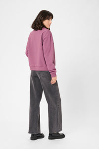 Kaffe Kaprecious Tulipwood Rose Velvet Logo Sweatshirt