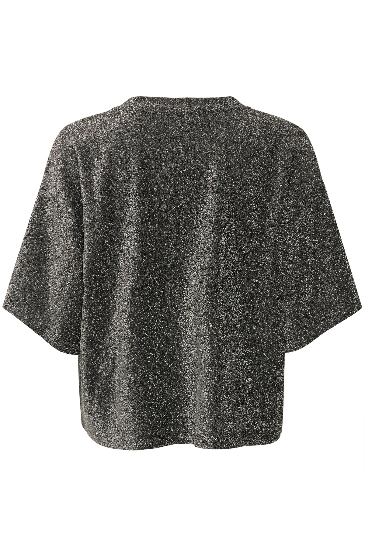 Kaffe KaRita Silver Metallic Glitter Oversized T-Shirt