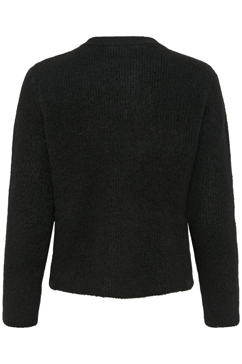 Kaffe Kamay Black Bow Knitted Cardigan