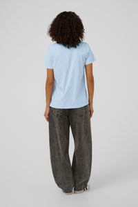Kaffe Kajean Powder Blue Embellished Rose T-Shirt, 10511081