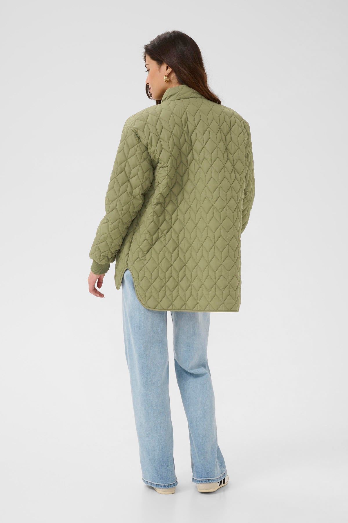 Kaffe KaLeila Dusky Green Quilted Jacket, 10511122