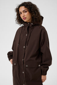 Kaffe Kaennie Sofia Coffee Bean Waterproof Rain Coat