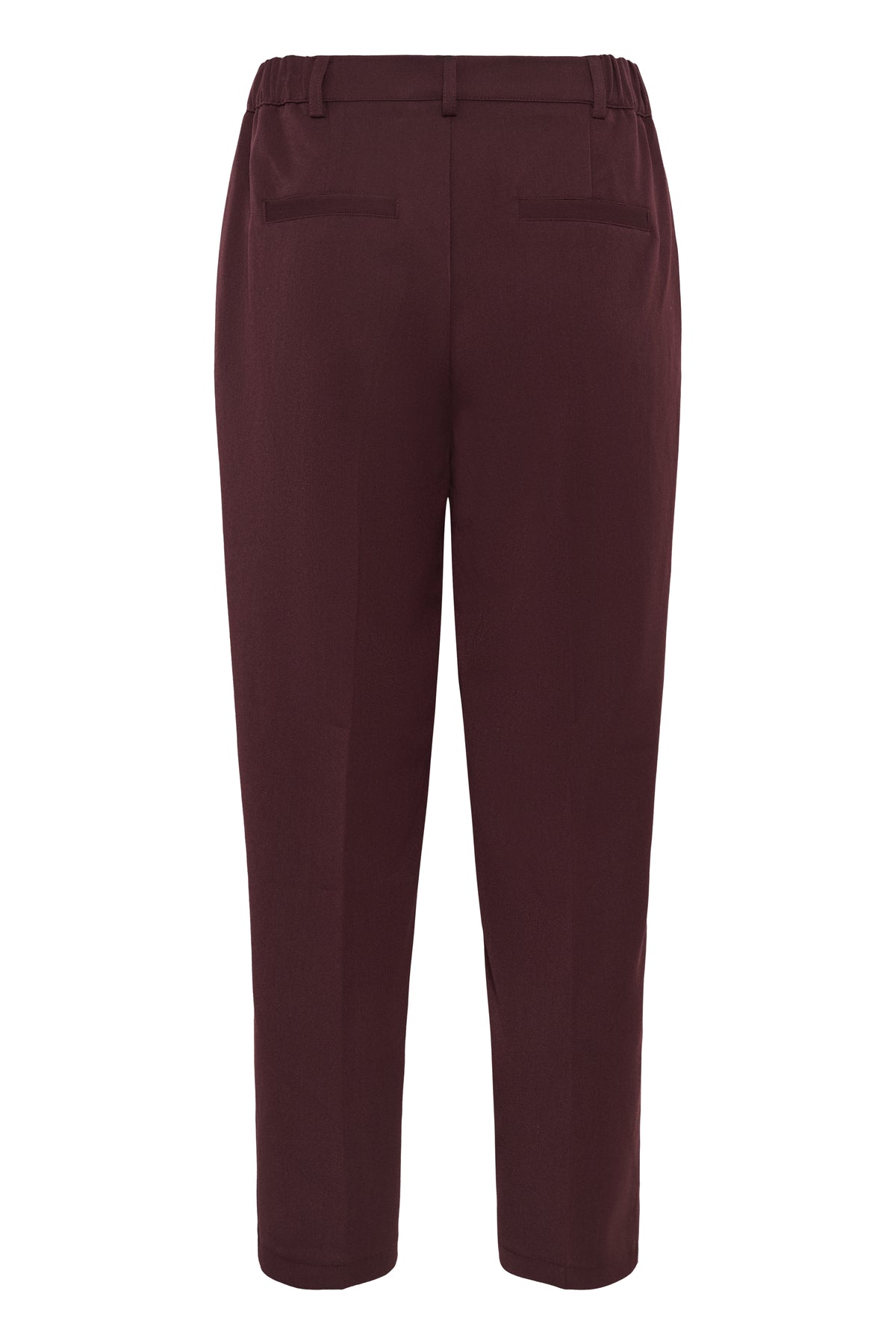 Kaffe KaHeather Fudge Burgundy Ankle Length Straight Leg Trousers