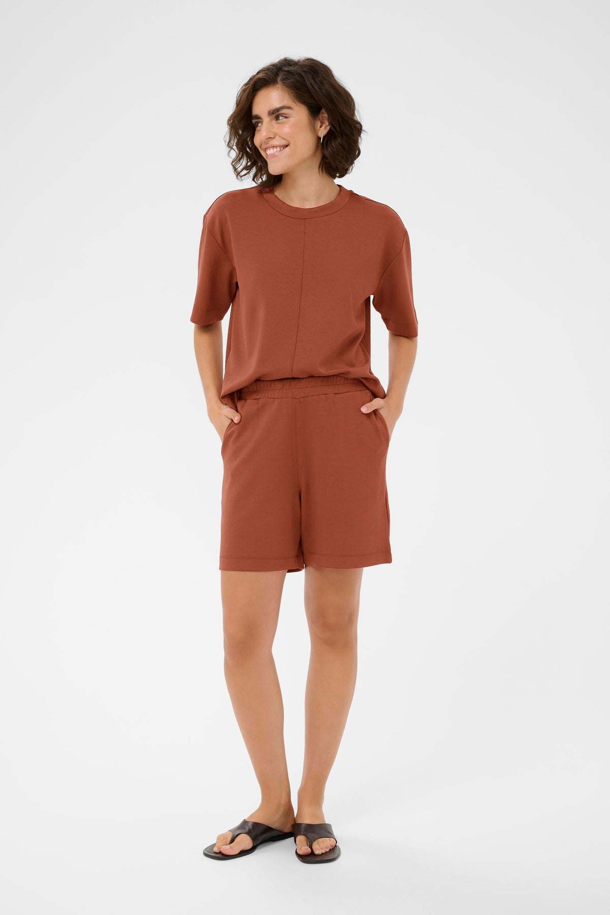 Kaffe Kaannie Henna Modal Sports Luxe Shorts, 10511810