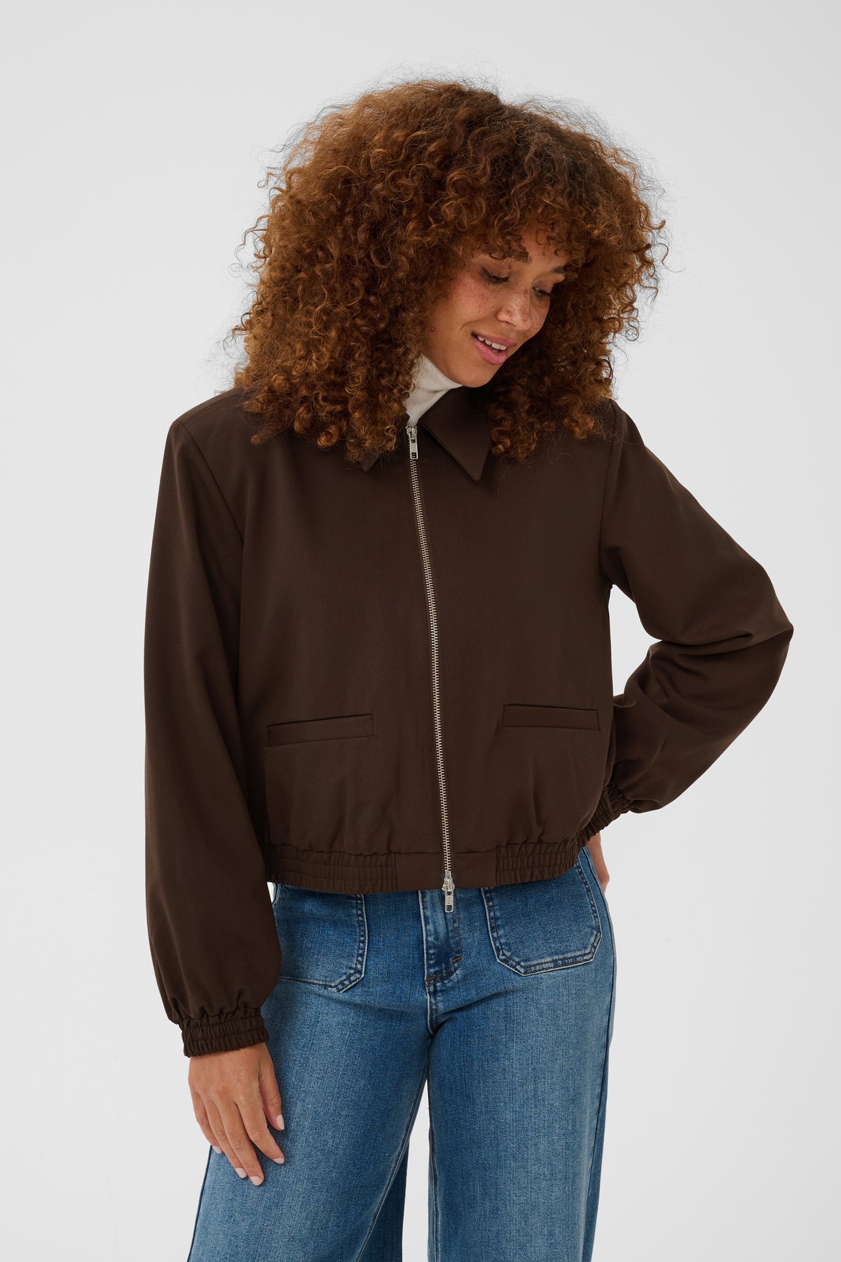 Kaffe Kasakura Coffee Bean Bomber Jacket, 10512340