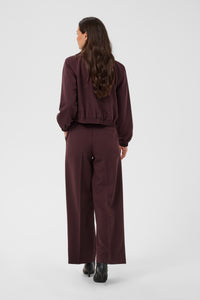 Kaffe Kasakura Fudge Burgundy Bomber Jacket, 10512340