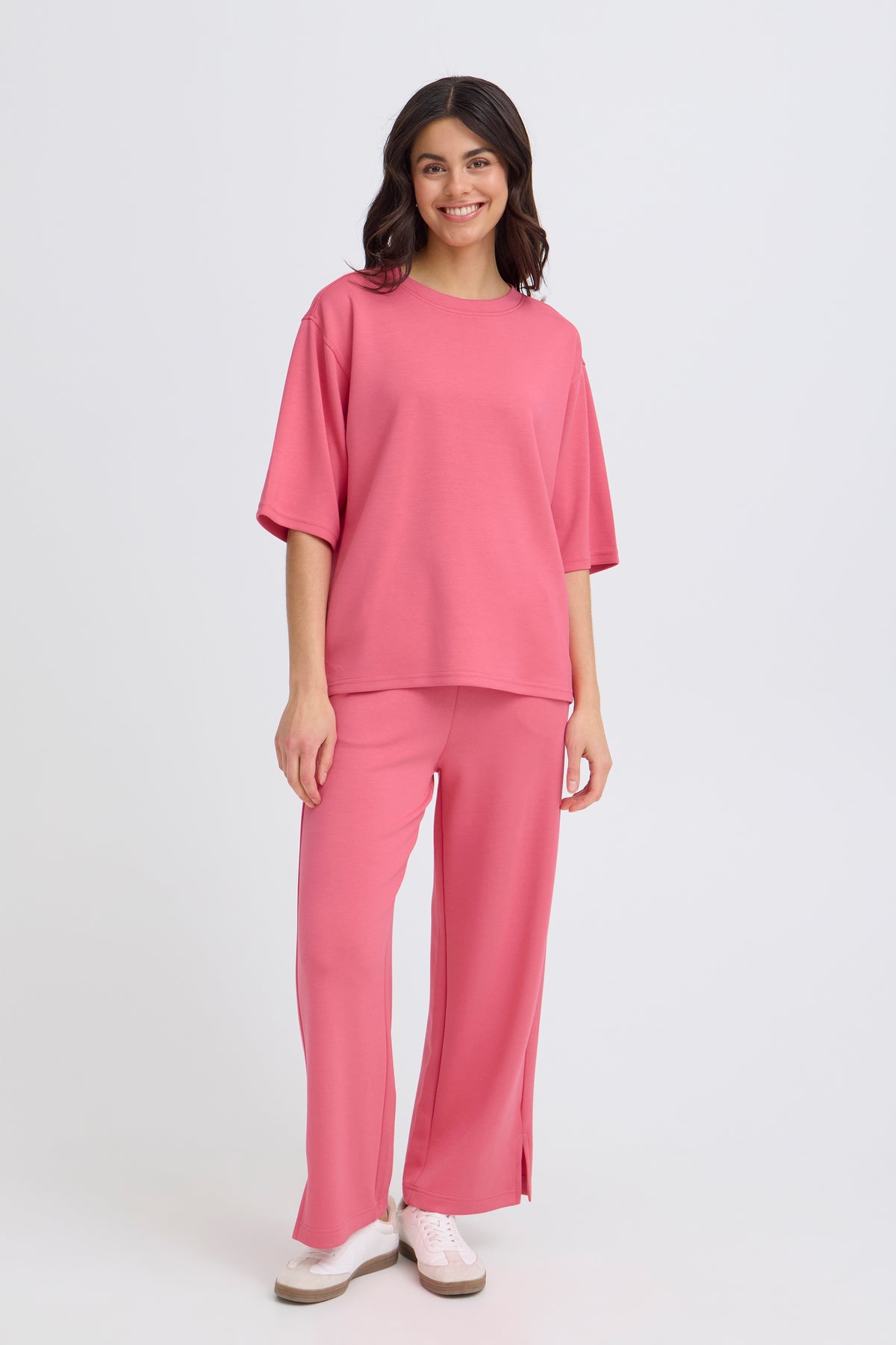 Fransa FrAurora Honeysuckle Pink Modal Oversized T-Shirt, 20615492