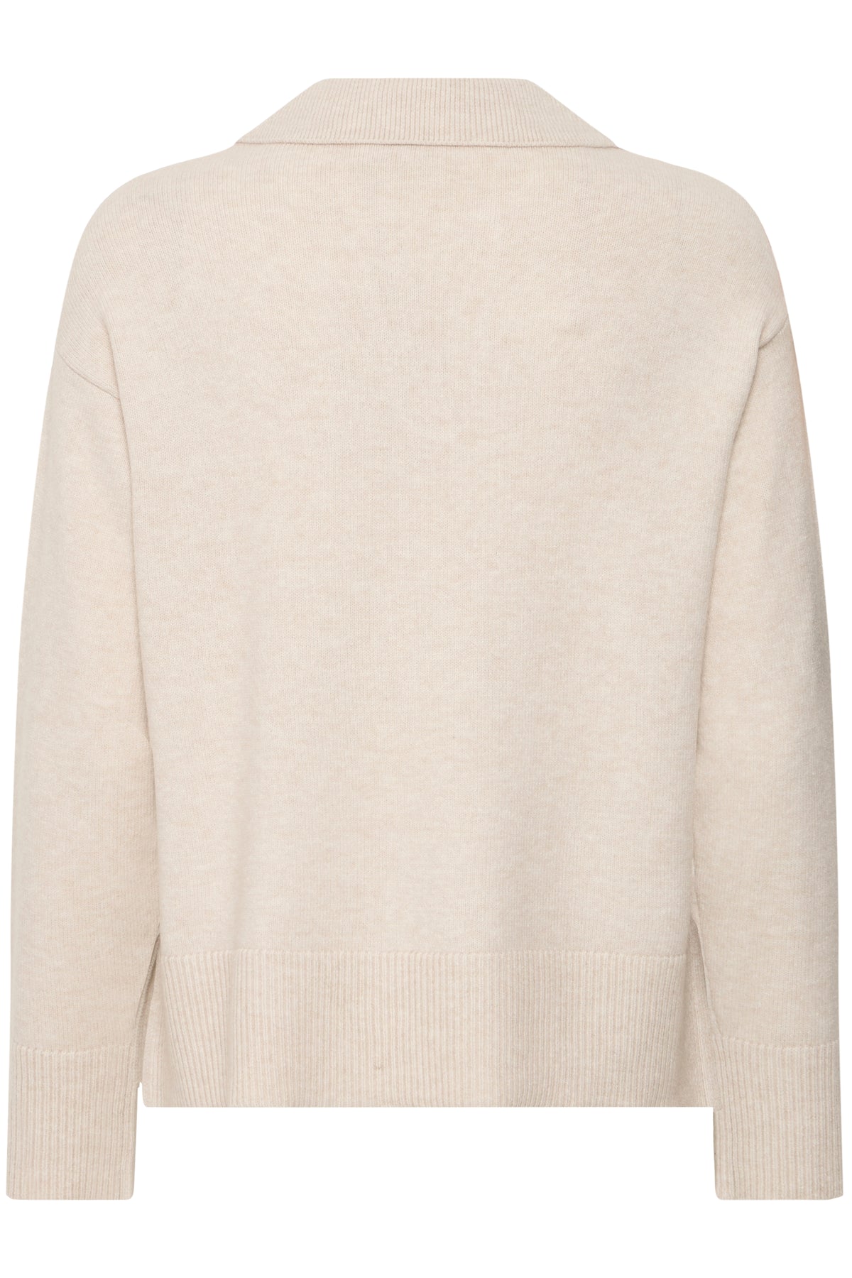 Fransa FrBitte Limestone Melange V-Neck Collar Knit