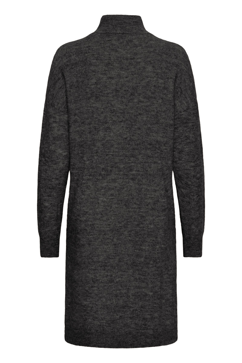 Fransa Frsanny Charcoal Grey Melange Knitted Jumper Dress