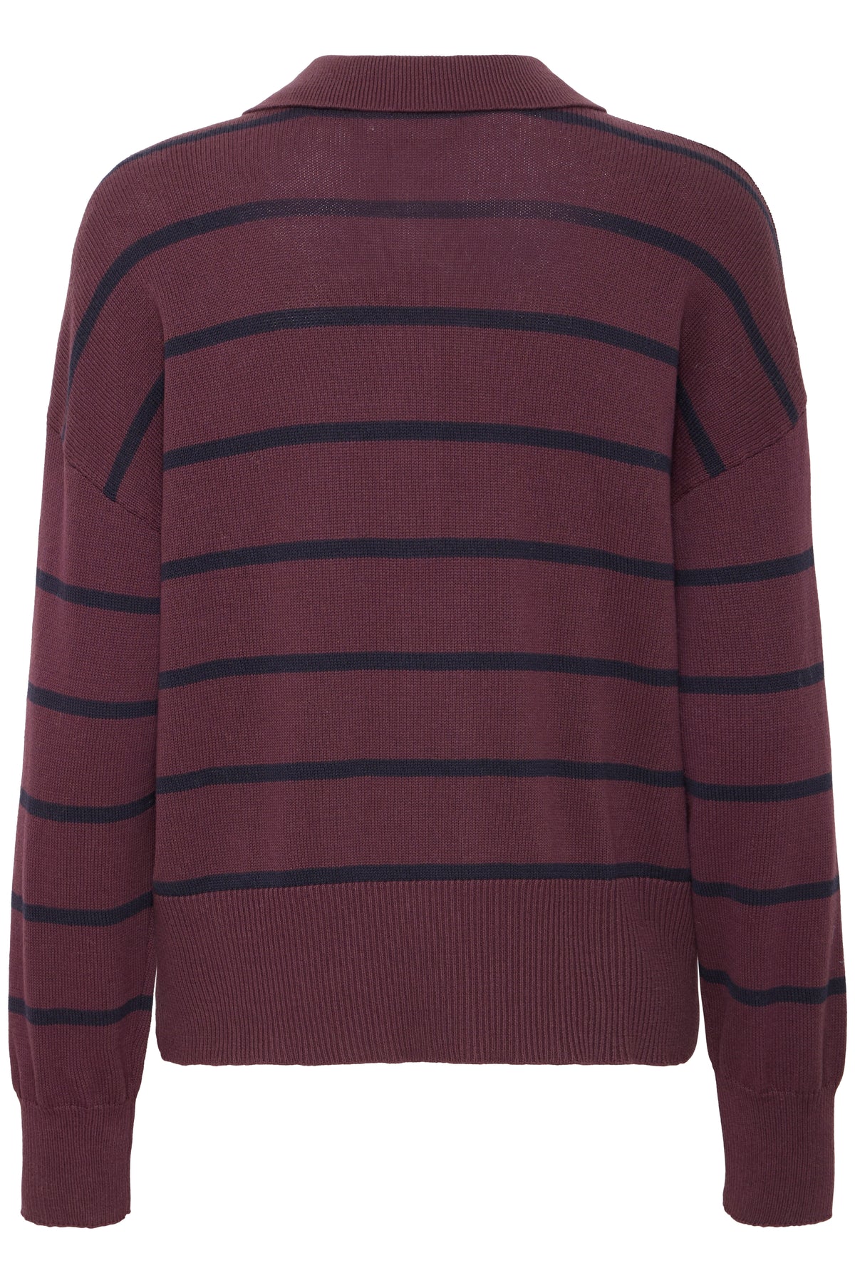 FRANSA FrBerkeley Fudge Burgundy Striped Polo Knit
