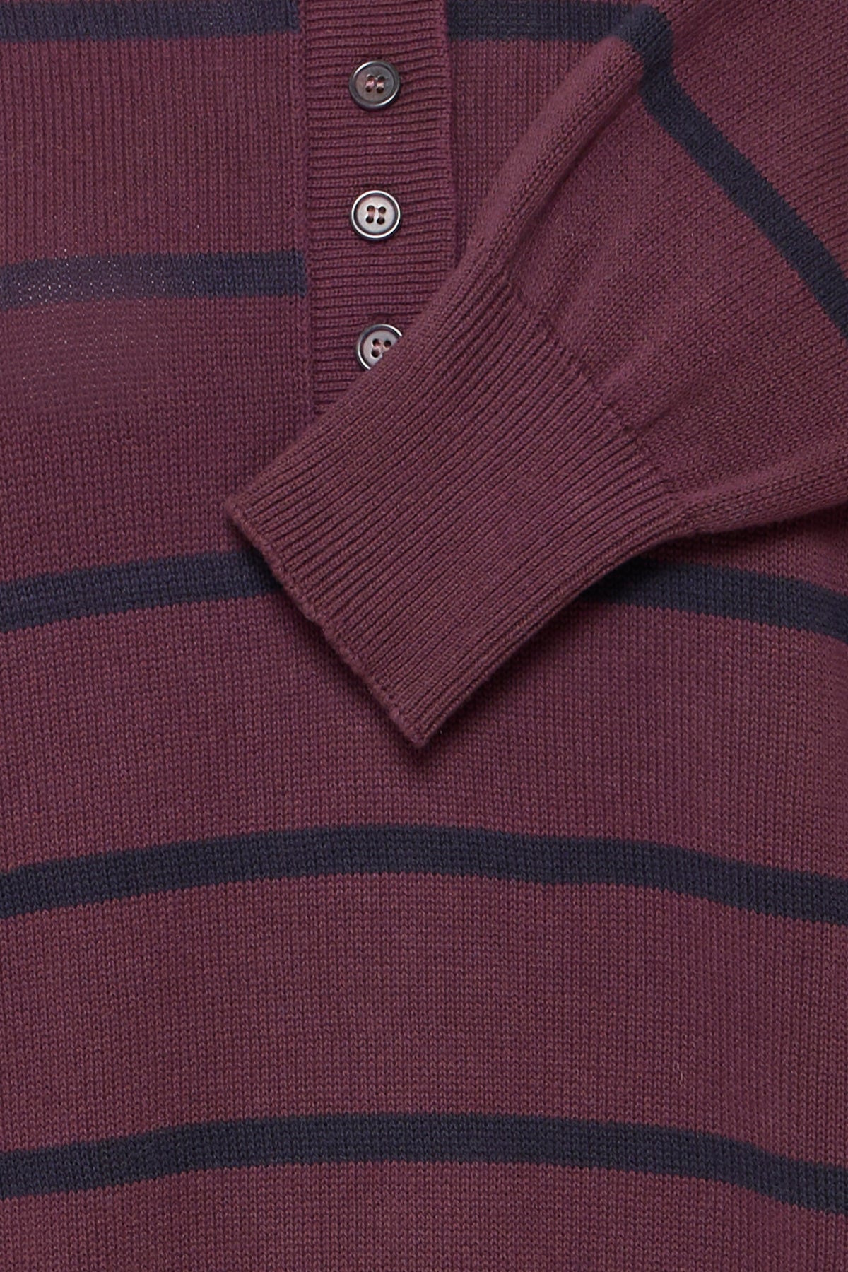 FRANSA FrBerkeley Fudge Burgundy Striped Polo Knit