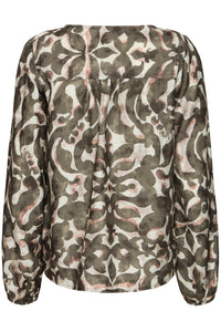 Fransa FrAriana Smokey Olive Printed Blouse, 20617394