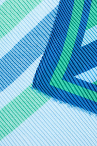 Fransa FrPlisea Bosphorus Green/True Blue Printed Plisse Scarf