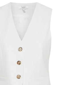 B.Young ByDeceri Marshmallow White Fitted Waistcoat, 20814726