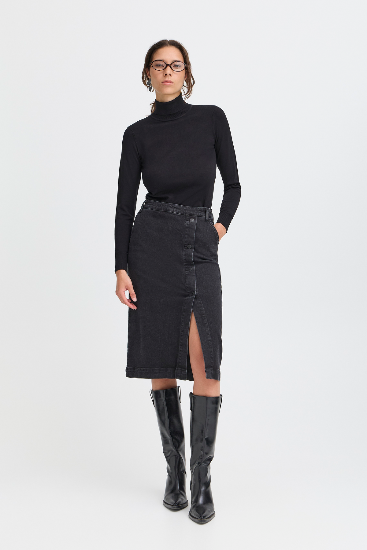 B.Young Bymmorla Black Rollneck Knit, 20815298