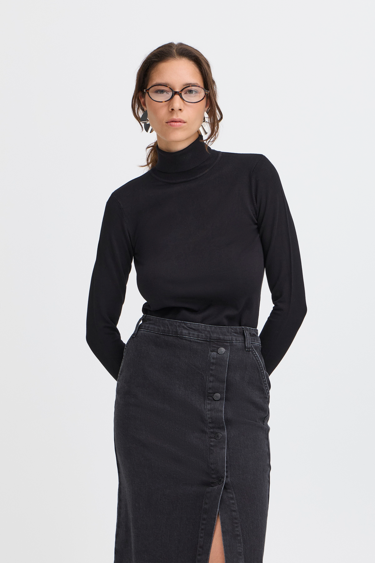 B.Young Bymmorla Black Rollneck Knit, 20815298