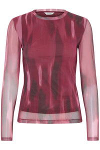 B.Young Bypaloma Port Royale Printed Long Sleeve Mesh Top