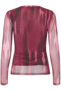 B.Young Bypaloma Port Royale Printed Long Sleeve Mesh Top