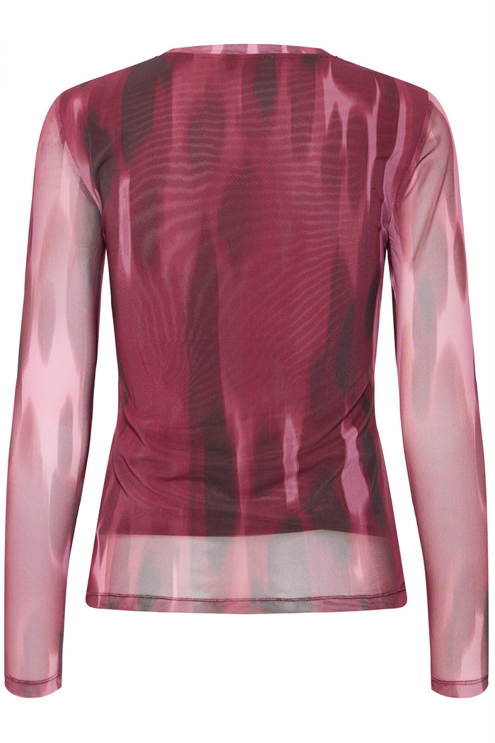 B.Young Bypaloma Port Royale Printed Long Sleeve Mesh Top
