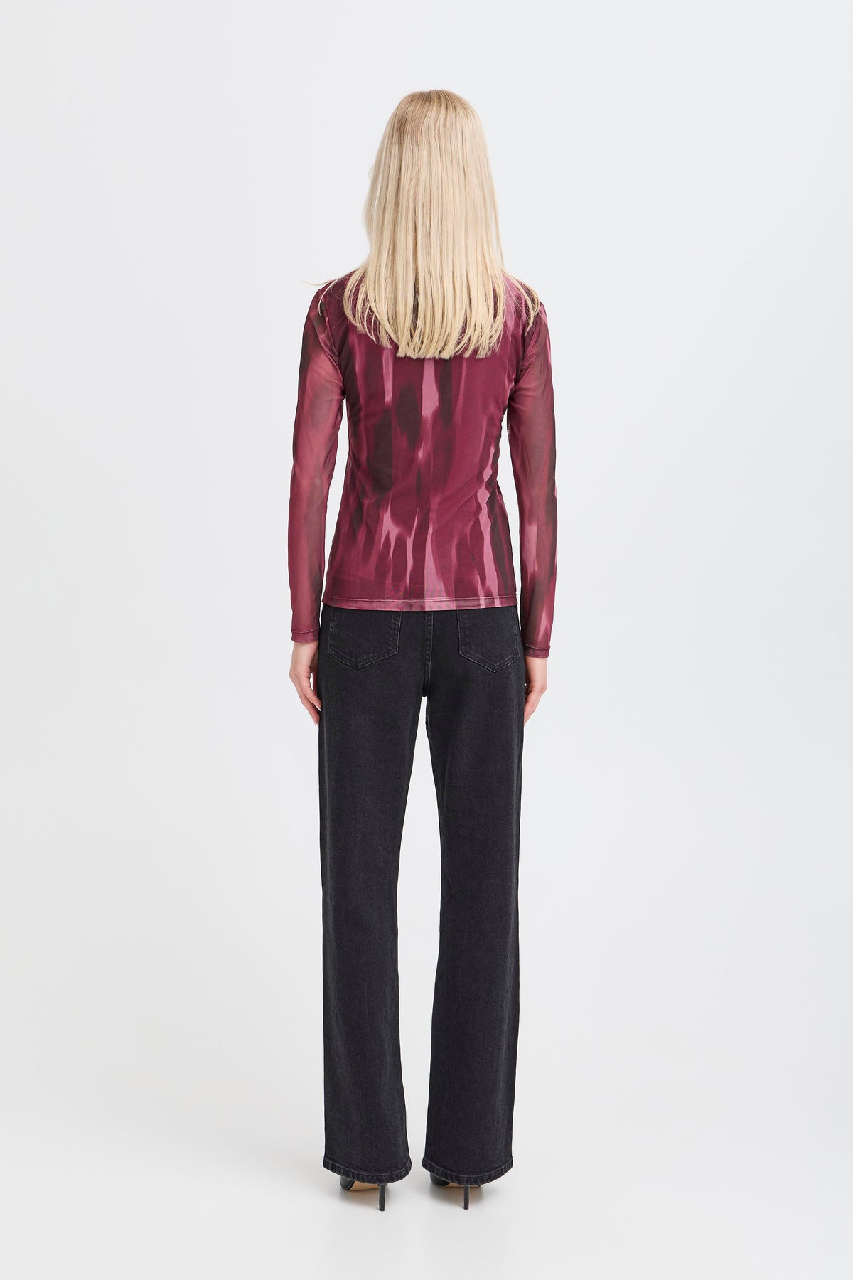 B.Young Bypaloma Port Royale Printed Long Sleeve Mesh Top