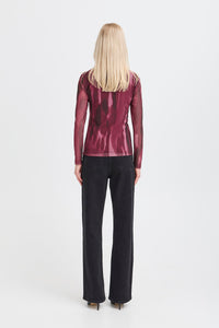 B.Young Bypaloma Port Royale Printed Long Sleeve Mesh Top