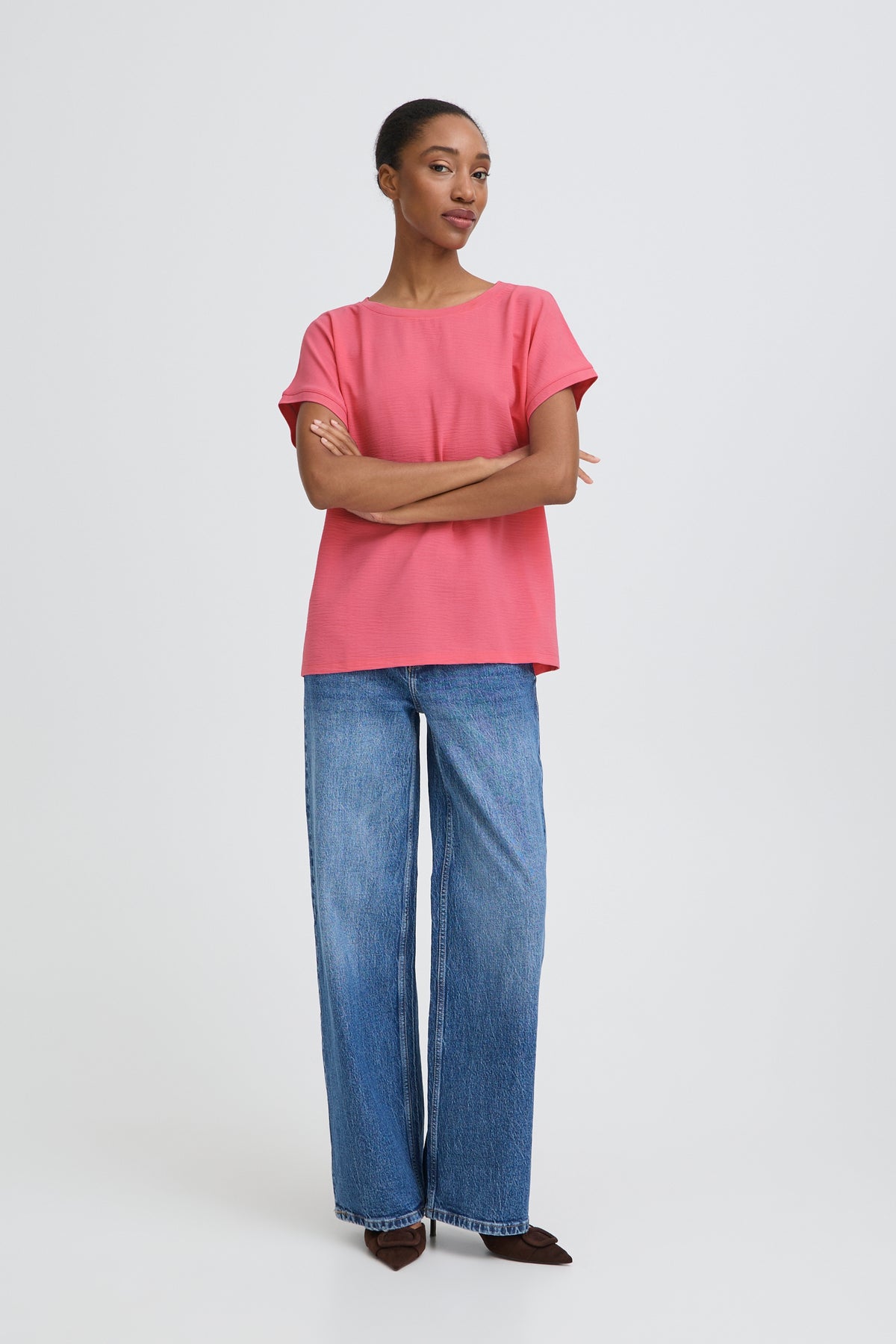 B.Young ByPanyax Phlox Pink Silky Front T-Shirt