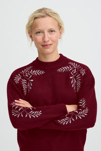 B.Young ByMagge Port Royale Melange Embroidered Jumper, 20818186