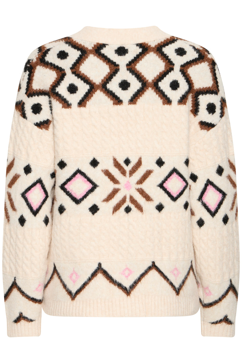 B.Young ByMelpa Birch Melange Printed Supersoft Cardigan