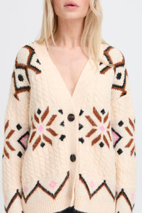 B.Young ByMelpa Birch Melange Printed Supersoft Cardigan