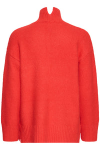 B.Young ByOlma Barbados Cherry Melange Longline Knit