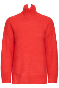 B.Young ByOlma Barbados Cherry Melange Longline Knit