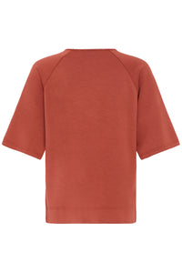 B.Young ByPusti Marsala Modal Round Neck T-Shirt, 20818708