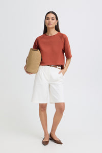 B.Young ByPusti Marsala Modal Round Neck T-Shirt, 20818708