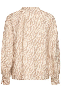 B.Young ByIkaia Birch Tiger Print V-Neck Blouse, 20818767