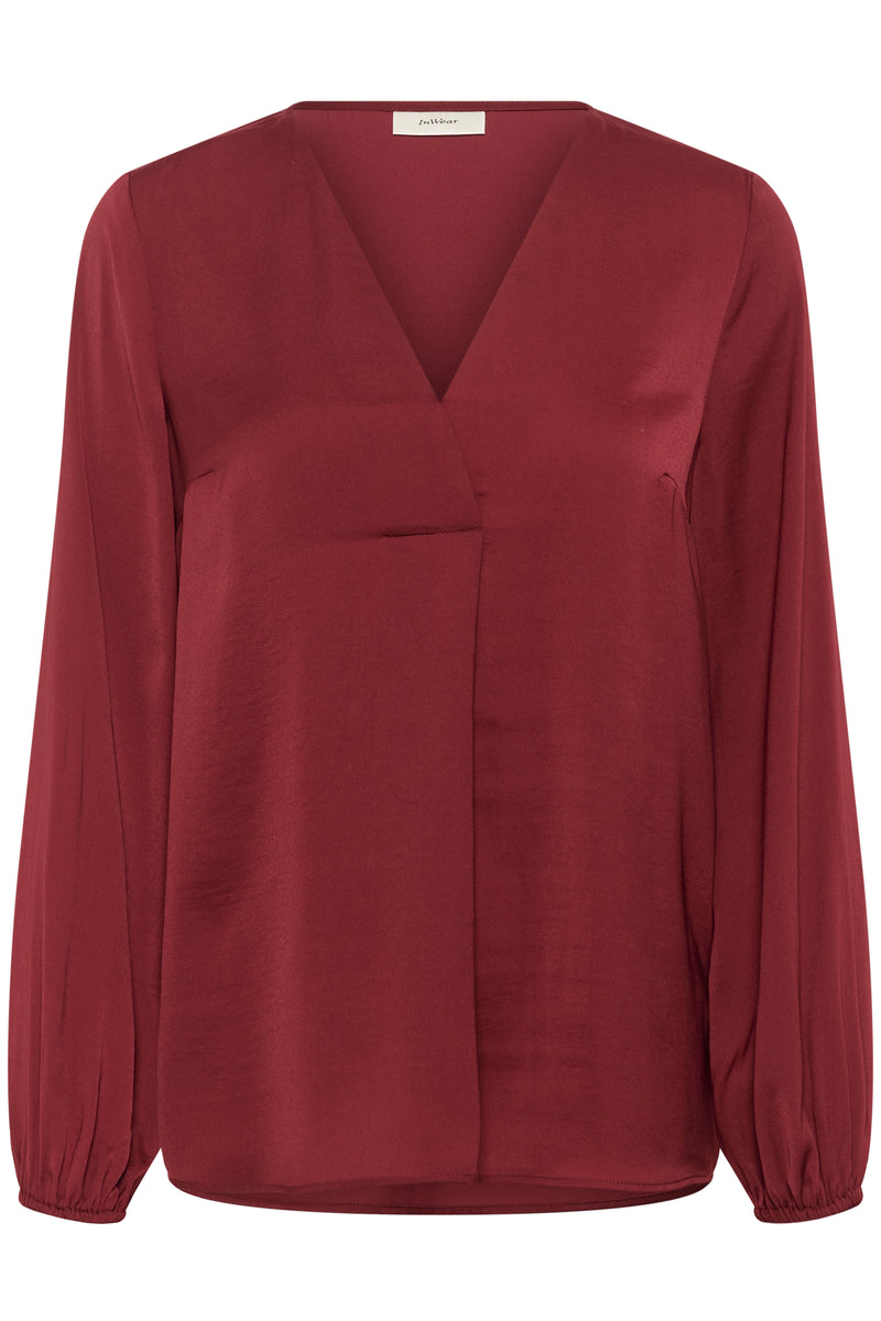 InWear Rinda Cabernet V-Neck Long Sleeve Top