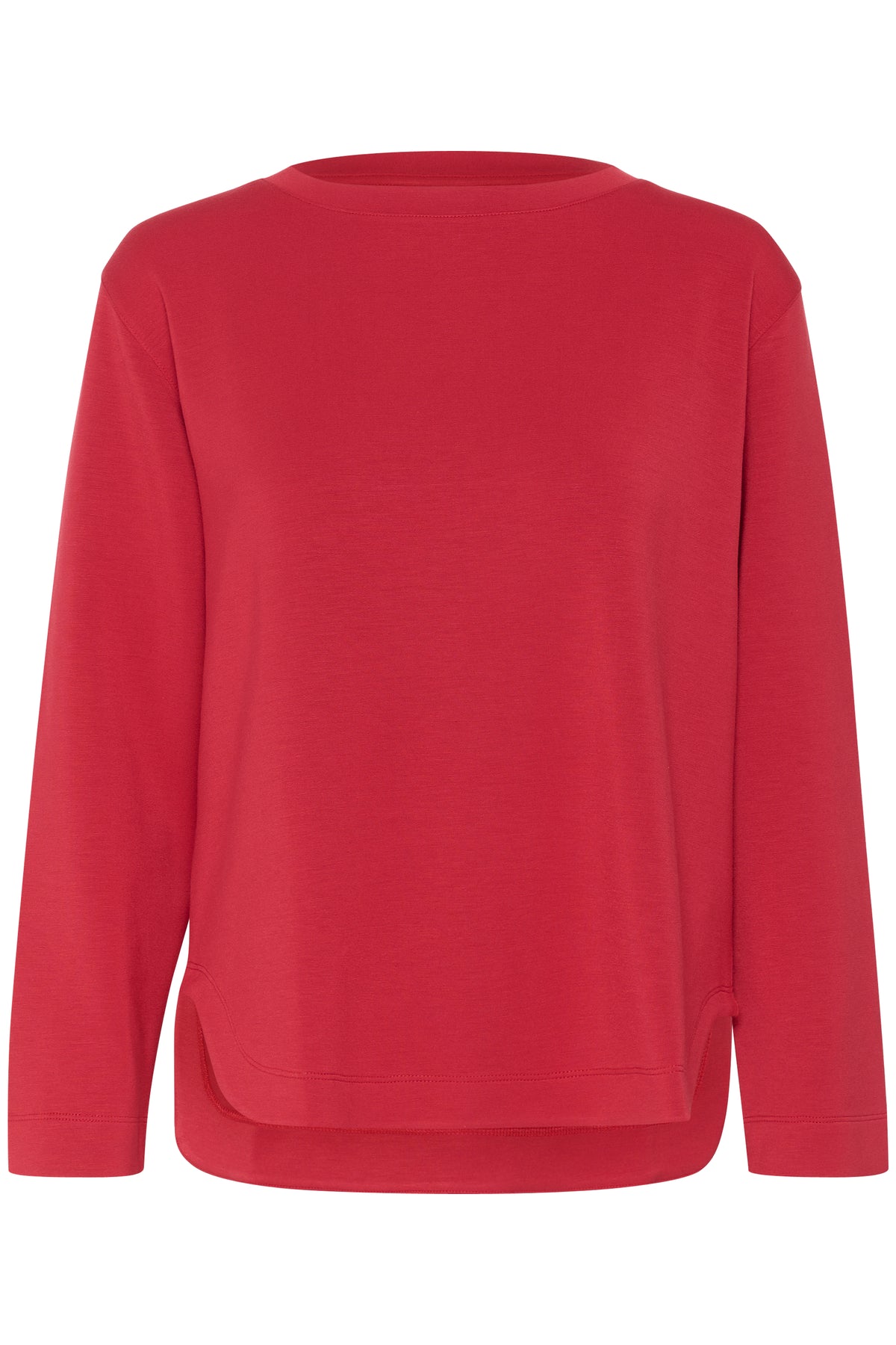 InWear Gincent True Red Modal Supersoft Dipped Hem Sweatshirt