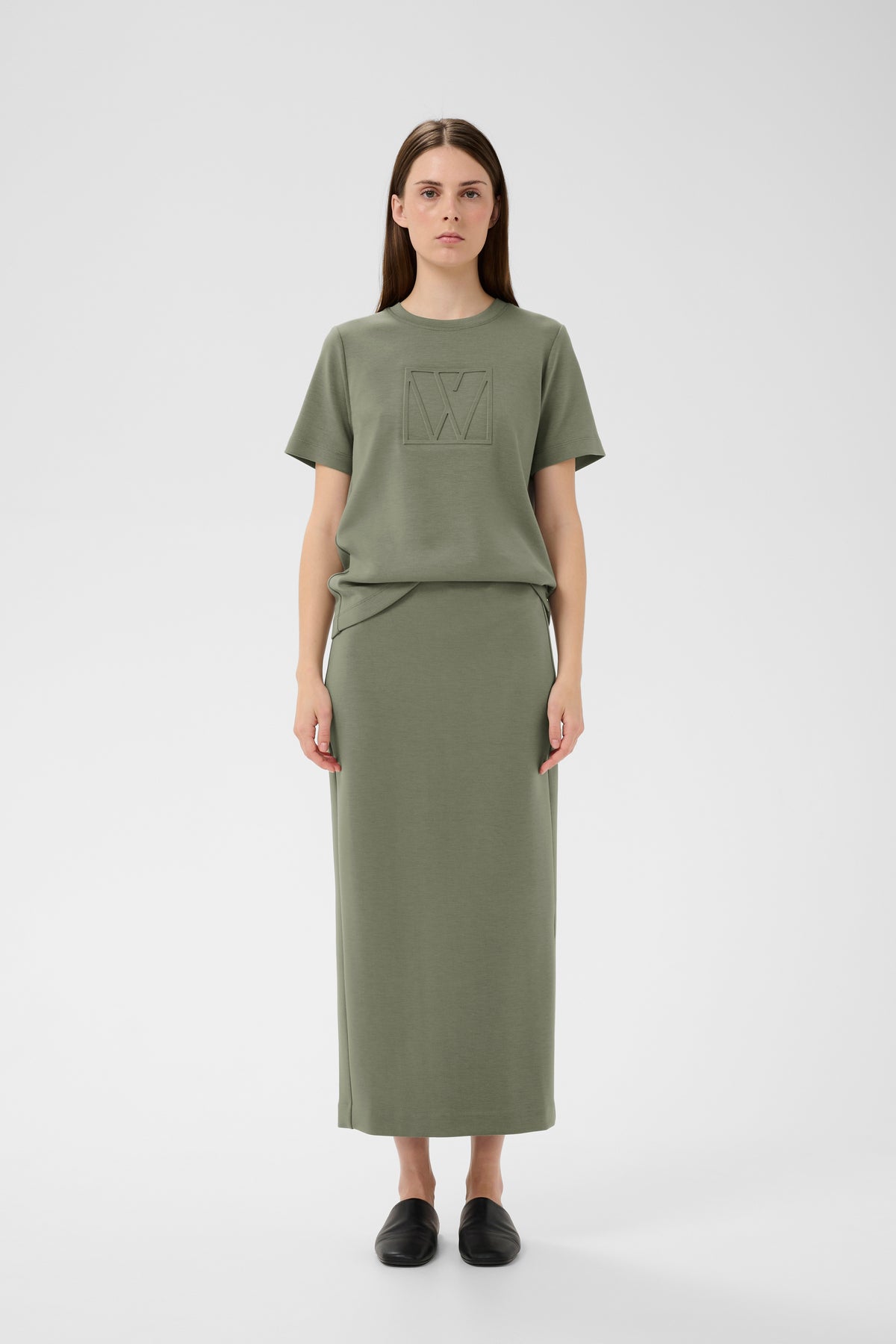 InWear Aida Mulled Basil Modal Ankle Length Tube Skirt, 30109092