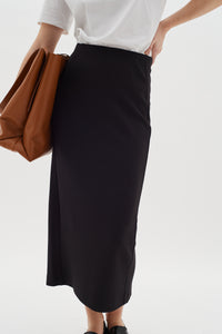 InWear Aida Black Modal Ankle Length Tube Skirt, 30109092