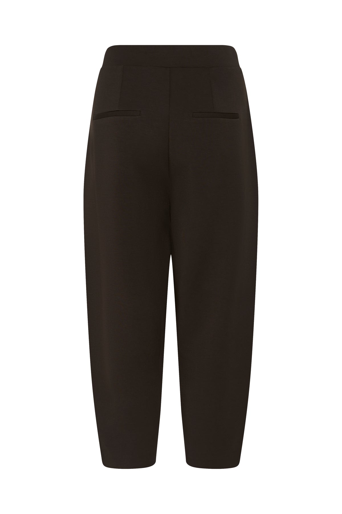 BACK IN STOCK - InWear PannieIW Chocolate Brown Modal Barrel Leg Ankle Length Trousers