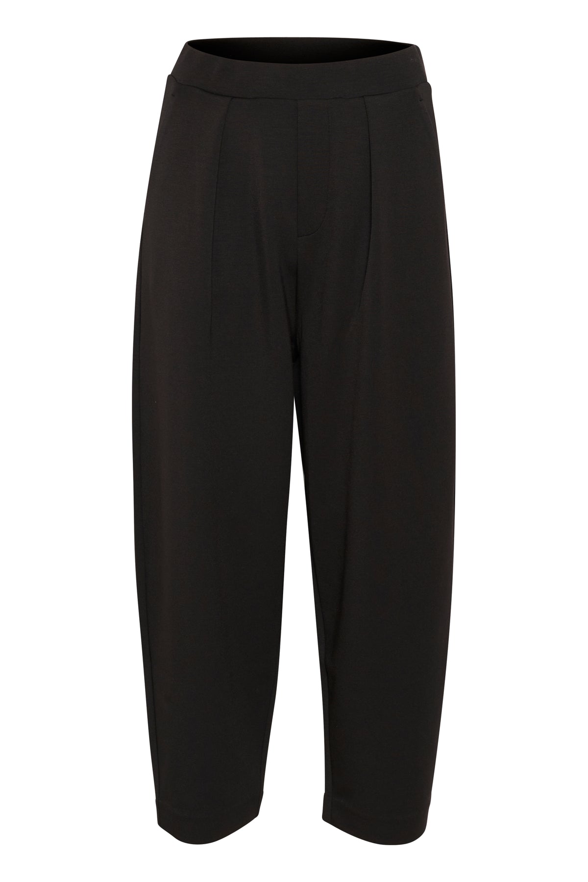 InWear PannieIW Black Modal Barrel Leg Ankle Length Trousers