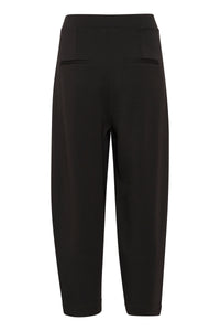 InWear PannieIW Black Modal Barrel Leg Ankle Length Trousers