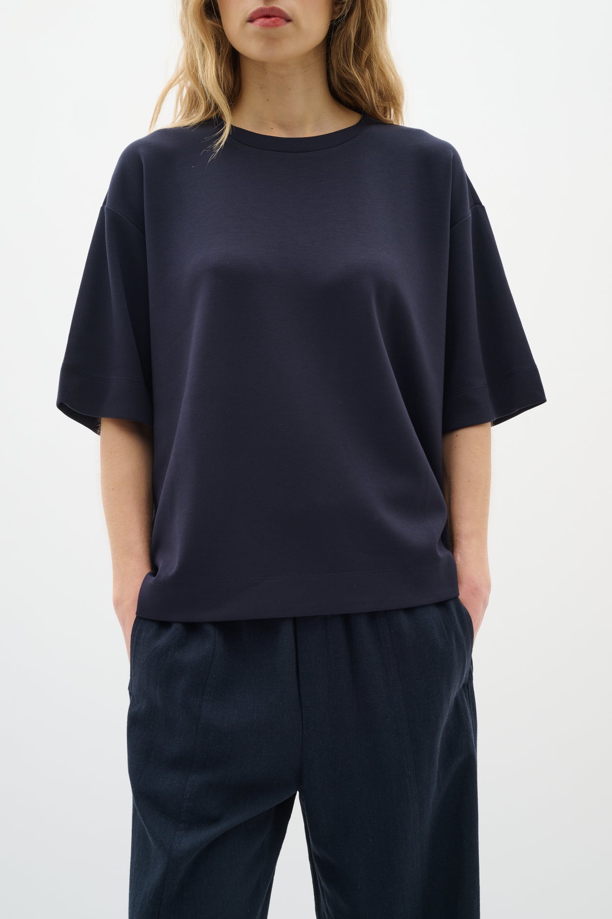 InWear Pannie Marine Blue Oversized Modal T-Shirt, 30109225