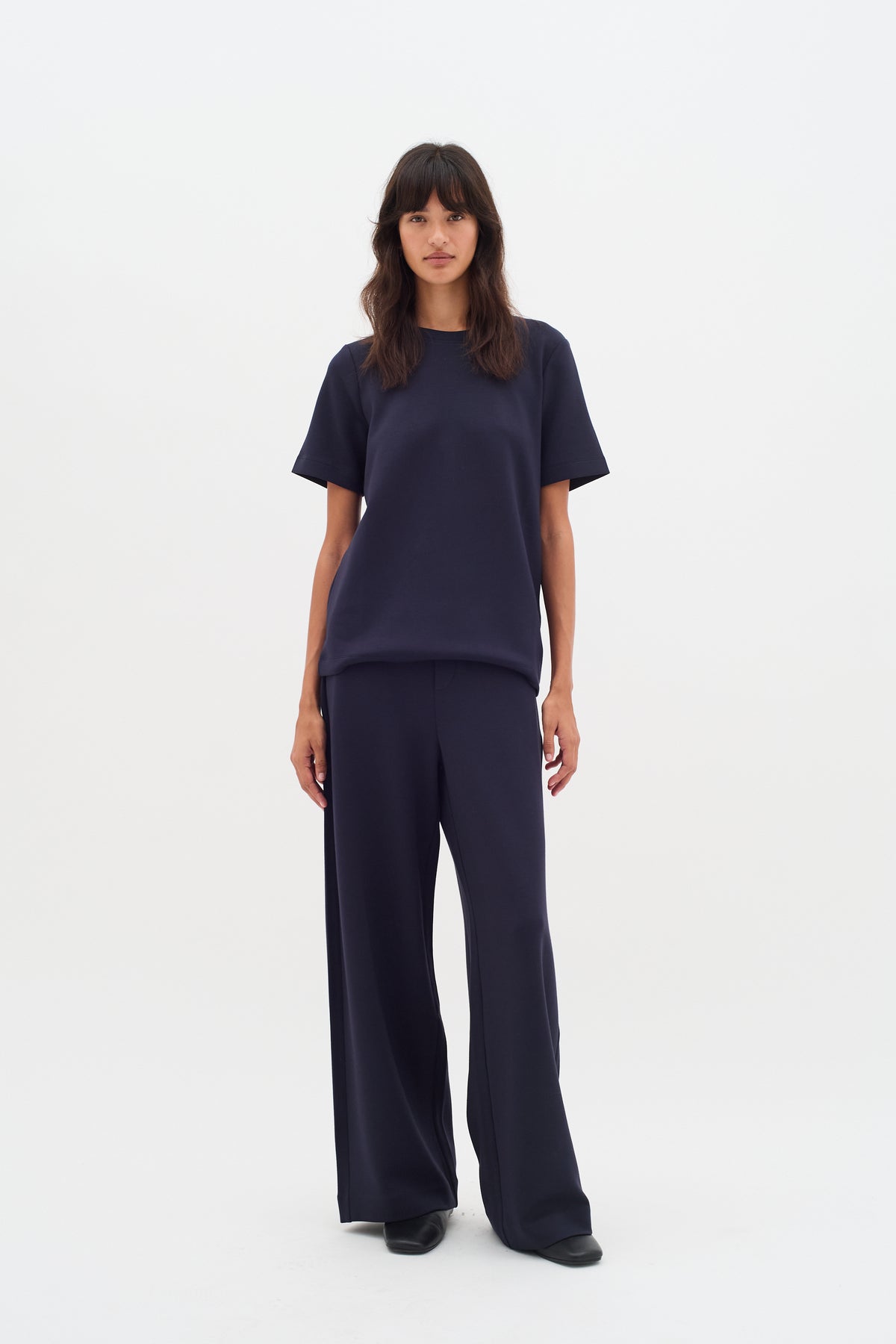 InWear Gincent Marine Blue Modal Wide Leg Joggers, 30109909