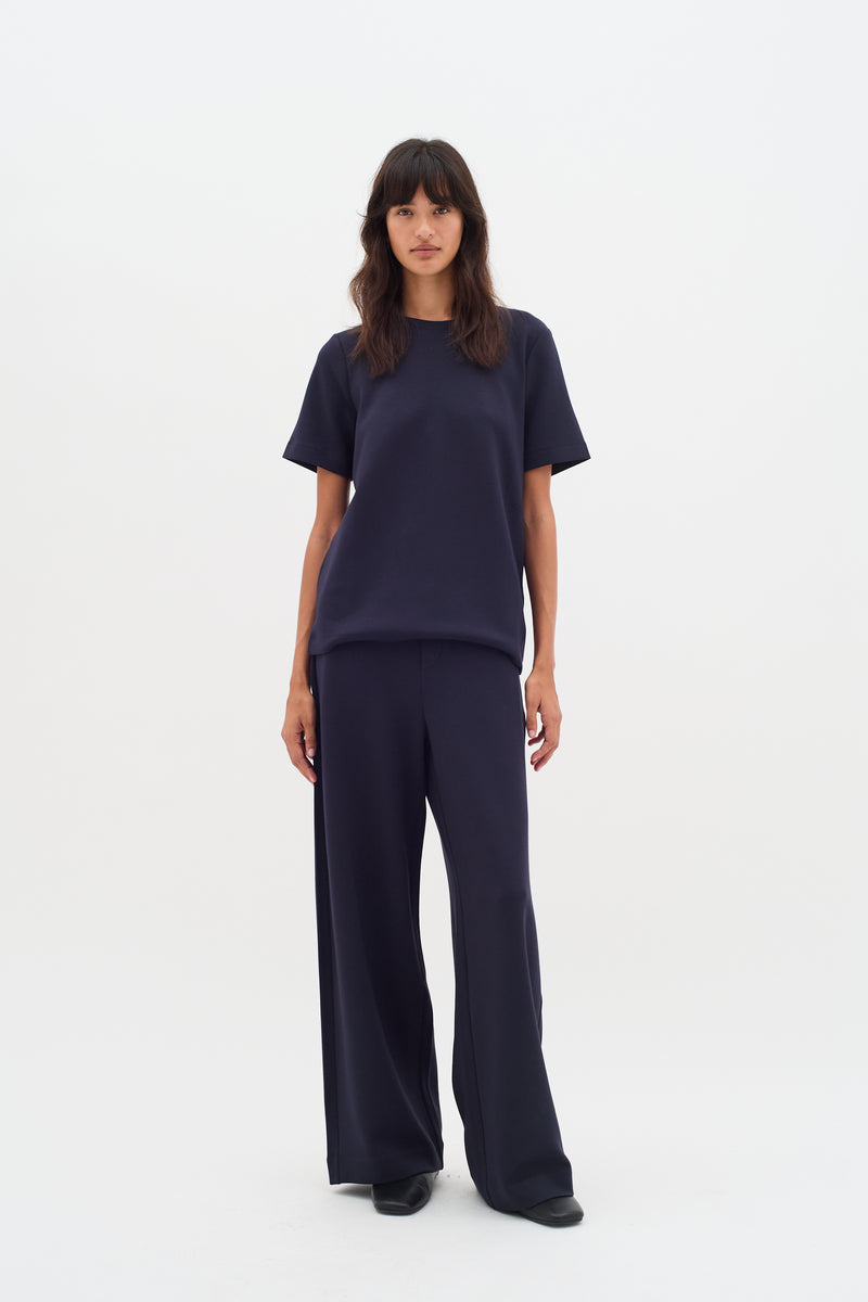 InWear Gincent Marine Blue Modal Wide Leg Joggers, 30109909