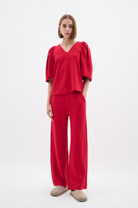 InWear Gincent True Red Modal Wide Leg Joggers
