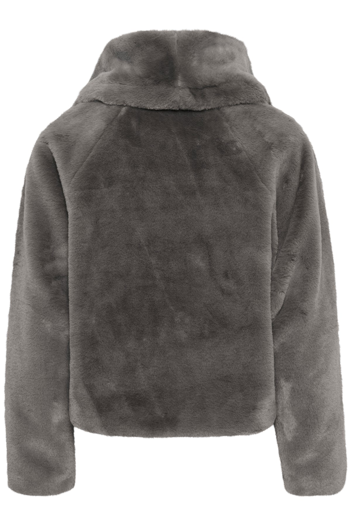 InWear YoboIW Sandy Grey Faux Fur Short Coat