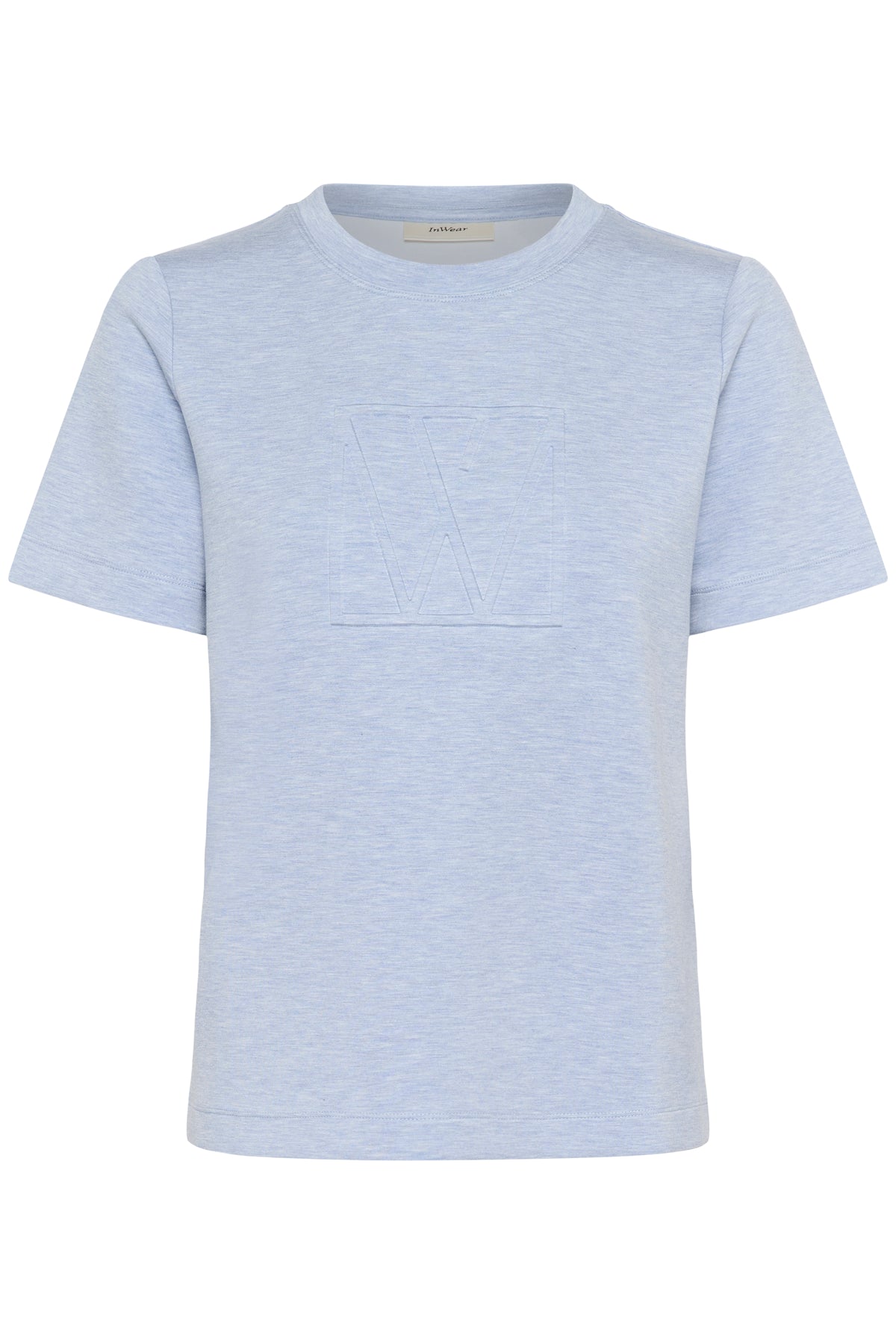 BACK IN STOCK - InWear Vincent Endless Sky Melange Embossed Logo T-Shirt